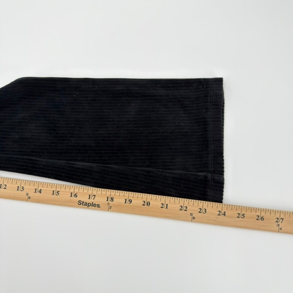Cat & Jack Girls Black Corduroy Flare Pants Size L 10/12 Bell Bottom Pull On - Picture 7 of 9